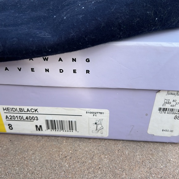 VERA WANG LAVENDER MOTO COMBAT BOOTS BLACK 8 - Picture 10 of 14